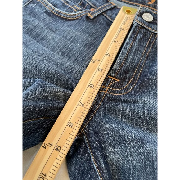7 For All Mankind Womens Y2K Bootcut Jeans Size 28 Dark Wash Cotton/Spandex Blen - Picture 8 of 12